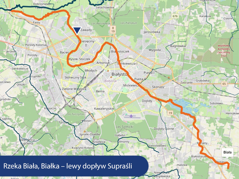 Rzeka Biała, mapa